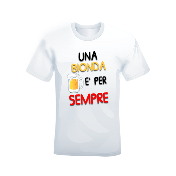 T-shirt Una bionda è per sempre bianca