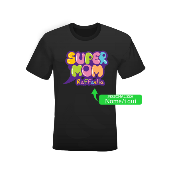 T-shirt Super Mom black
