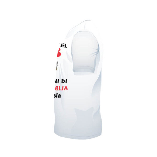 T-shirt bianca 100% cotone "Prodotta nel 75" - immagine 2