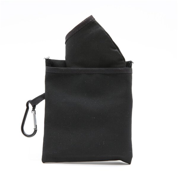 KIT Mascherina FASHION DOPPIO STRATO in poliestere bianco 100% + POCHETTE con moschettone lavabile e riutilizzabile - immagine 5