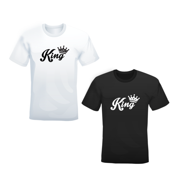 T-shirt King bianca o nera