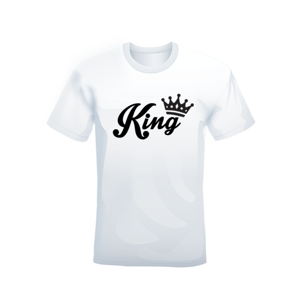 T-shirt King bianca o nera - immagine 5