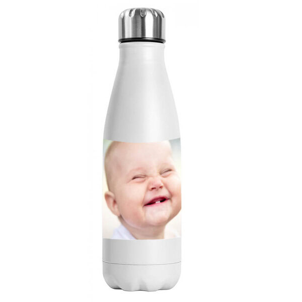 Borraccia termica doppia strato in Acciaio stampa sublimatica 500 ml. h. 26 cm. Ø 7 cm