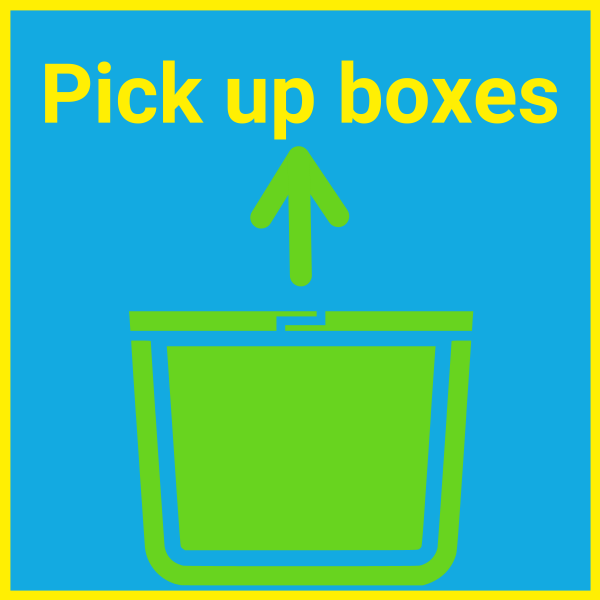 2 Pick up plastic moving boxes