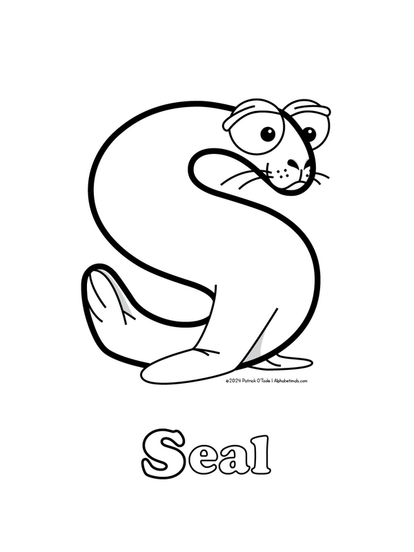 Free seal coloring page