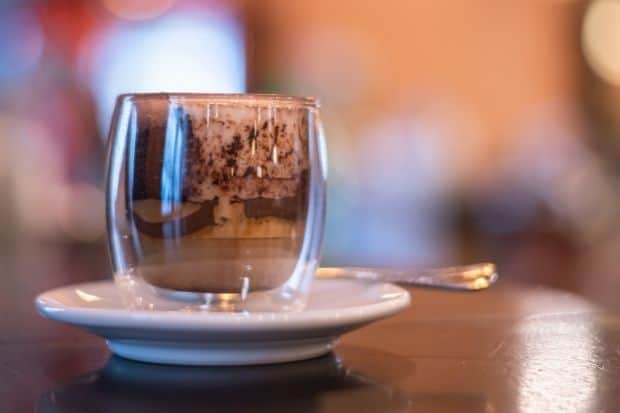 Marocchino prepared after barista learned how to make a marocchino