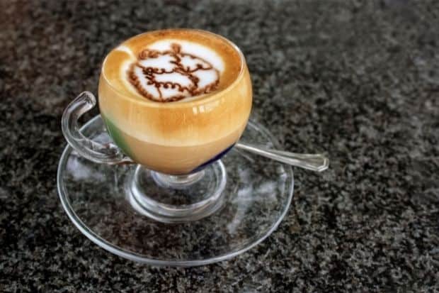 Marocchino prepared after barista learned how to make a marocchino