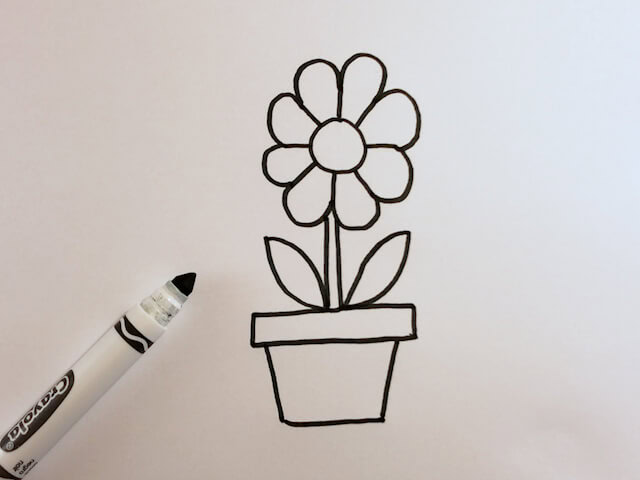 flower drawing for kids