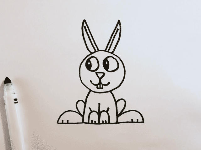 How to Draw a Cute Bunny Animated Cute Cartoon Bunny Drawing