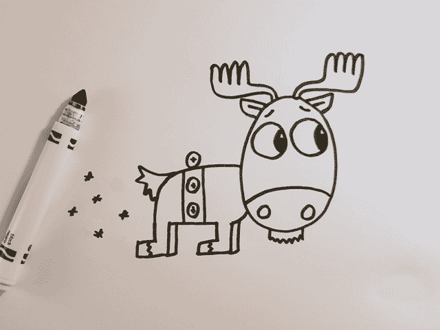 How to Draw Santa's Reindeer Animated Santa's Reindeer Drawing