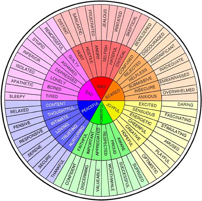 Feelings wheel