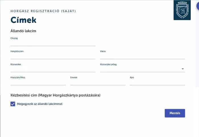 horgászkártya regisztráció