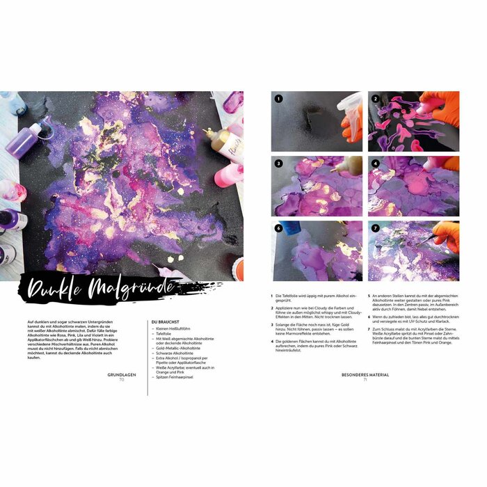 Alcohol Ink Grundlagen, Techniken, Motive, Schritt für Schritt (Desirée Delâge) – Bild 3