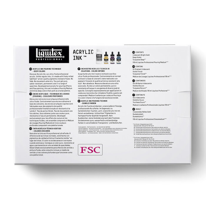 Liquitex Acrylic Ink Pouring Set - Dunkle Farben – Bild 6