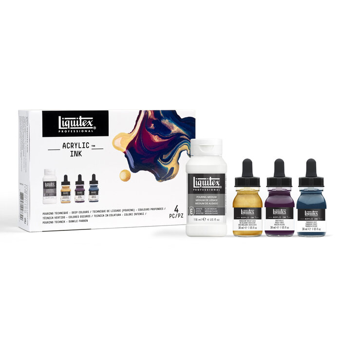 Liquitex Acrylic Ink Pouring Set - Dunkle Farben