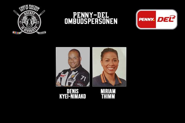 Penny DEL Ombudspersonen Miriam Thimm und Dennis Kyei-Nimako