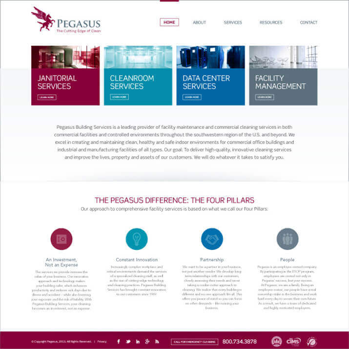 New Website Launch Pegasus Building Services