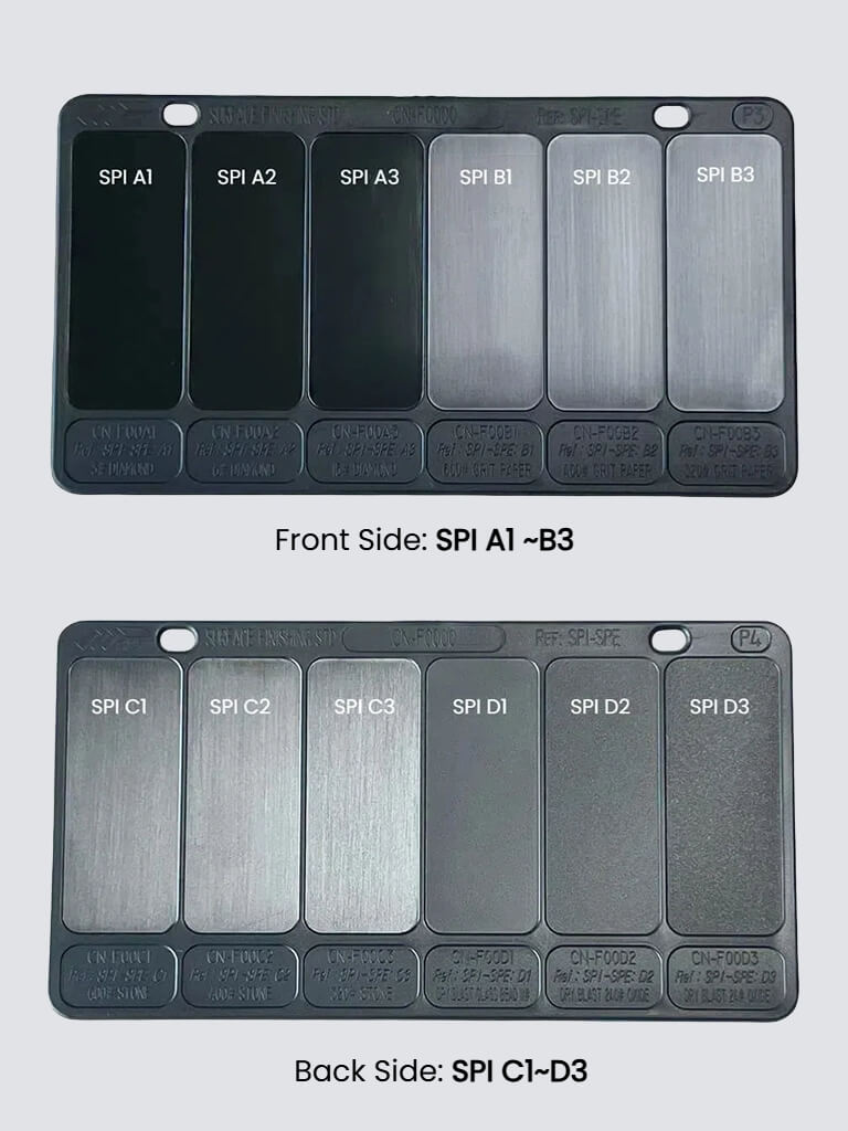 SPI Mold Finish Card in Black ABS