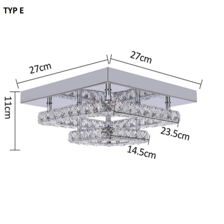 Lampa sufitowa wiszące kryształy plafon LED elegancka i nowoczesna. Idealna do salonu, do sypialni, holu czy jadalni.