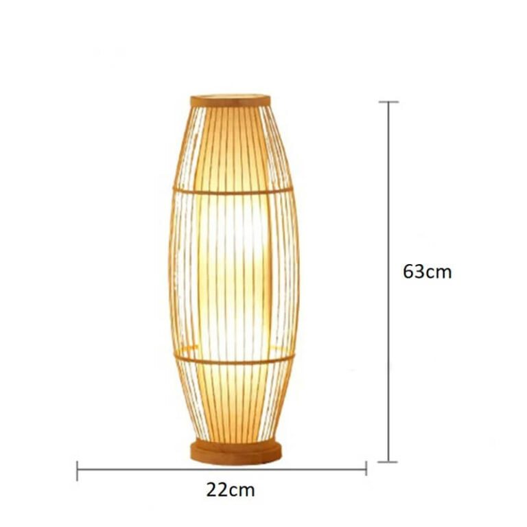 Lampa stojąca wiklinowa podłogowa lampion boho zjawiskowa i stylowa. Do salonu, do ogrodu, na taras.