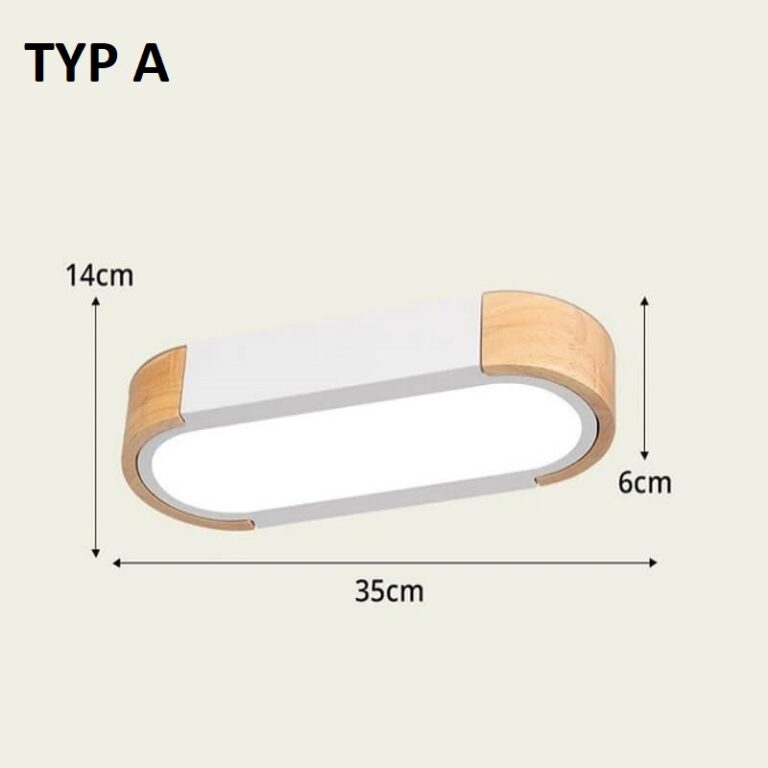 Lampa sufitowa owalna, podłużna biurowa LED boho, prosta i stylowa. Do biura, do salonu, do jadalni.