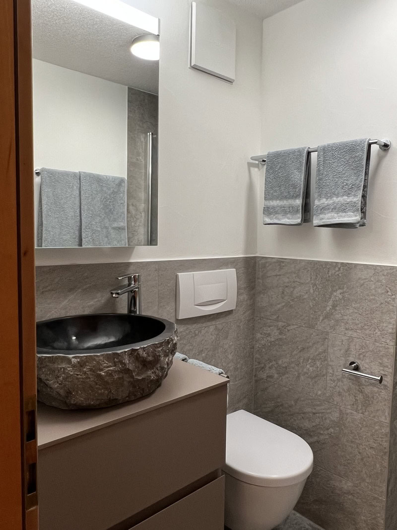 Dusche im Studio Haus Vira