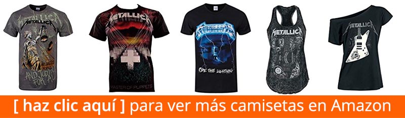 ver camisetas de Metallica en Amazon