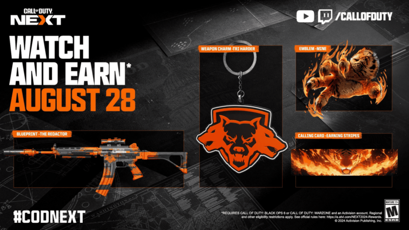 The Black Ops 6 COD NEXT Youtube & Twitch Stream Viewership Drop Rewards