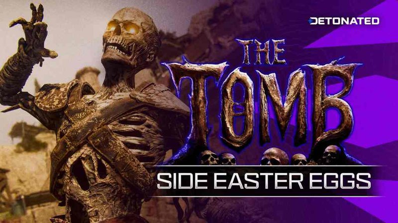 A Zombie on The Tomb Map in Black Ops 6 Zombies, Side Easter Eggs Text