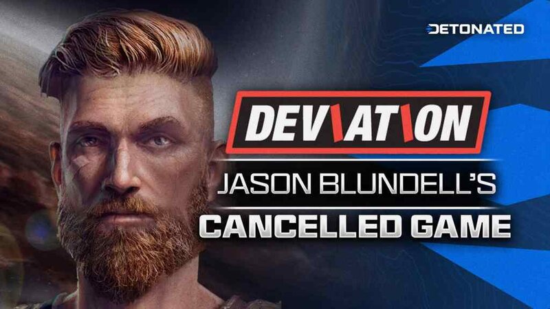 Deviation Games Logo with Cancelled Game Concept Art