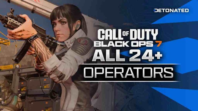 Emma Kagan Operator wielding a new weapon next to Call of Duty: Black Ops 7 logo.