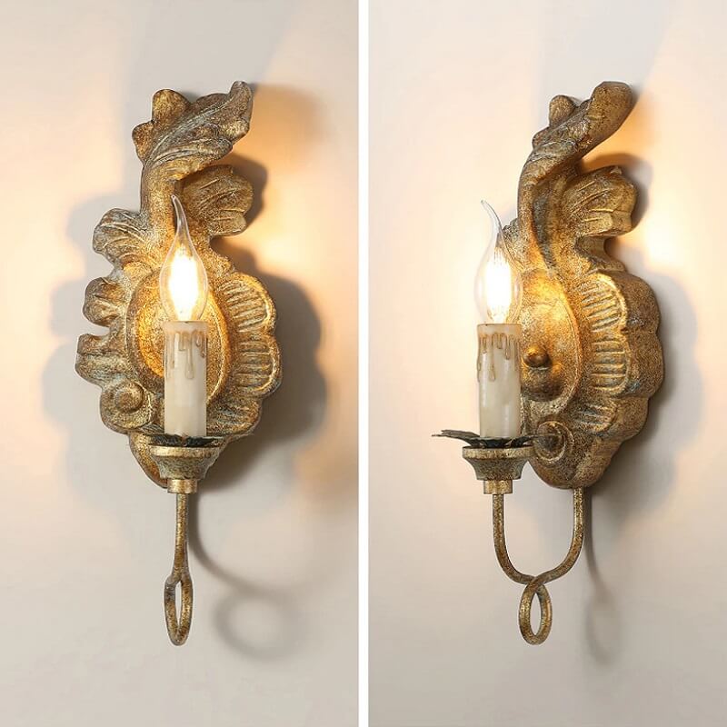 Drewniana lampa ścienna kinkiet rustykalna elegancka, modna i stylowa. Do sypialni, do gabinetu, na przedpokój.
