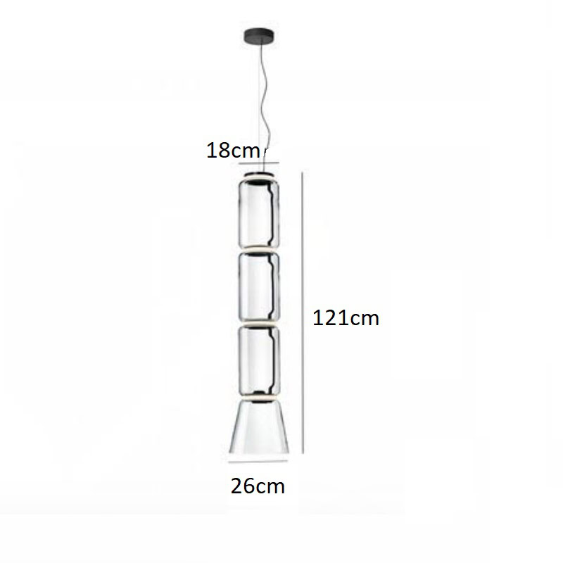 Lampa wisząca Flos Noctambule eklektyczna oryginalna i zjawiskowa. Do salonu, do jadalni, do sypialni.