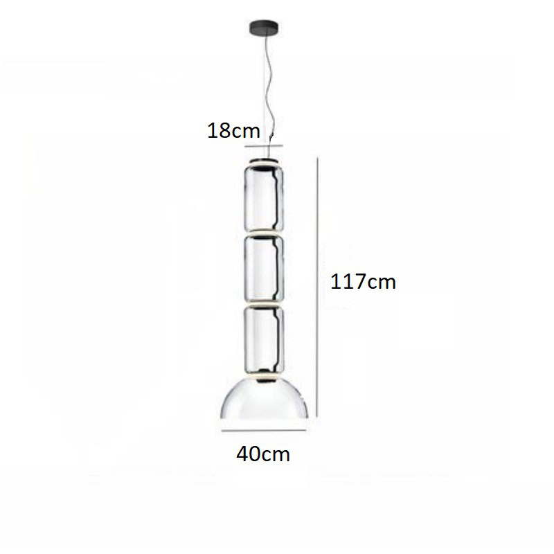 Lampa wisząca Flos Noctambule eklektyczna oryginalna i zjawiskowa. Do salonu, do jadalni, do sypialni.