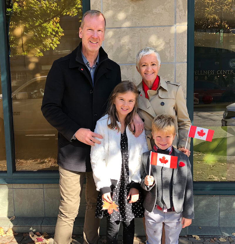 Dr. Esta Bovill With Family on Canada Day