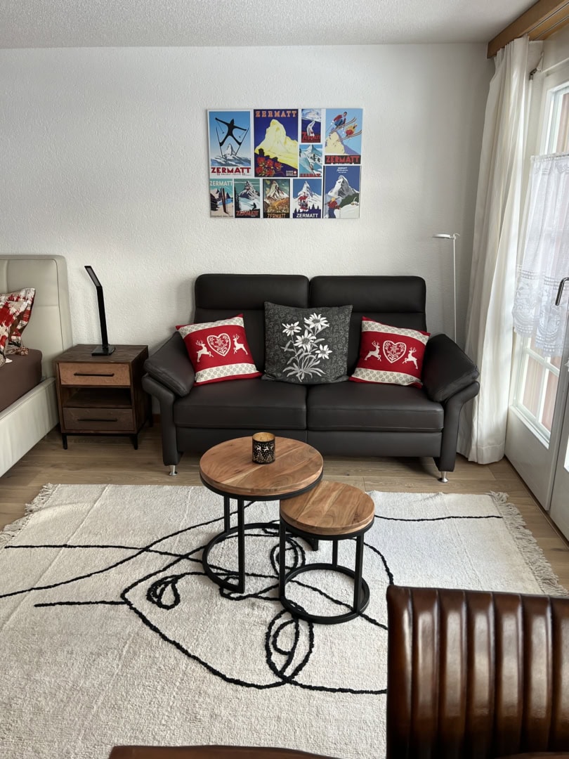Ledersofa im Studio im Haus Vira