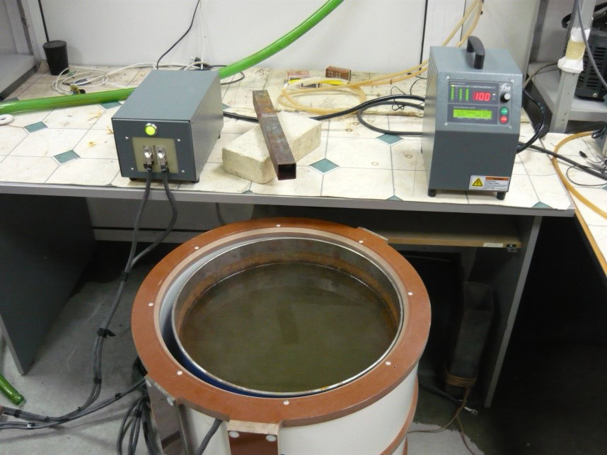 heating a barrel with nuclear waste water