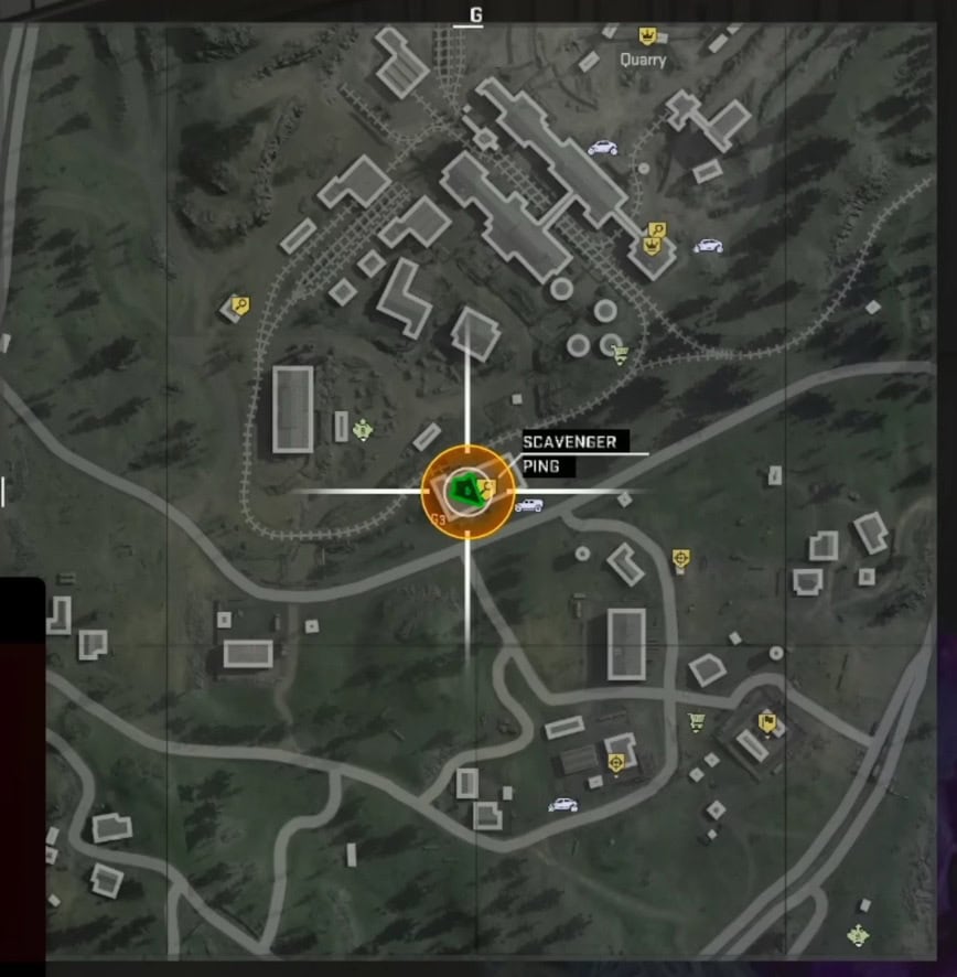 Screenshot of the minimap in Call of Duty: Warzone Verdansk.
