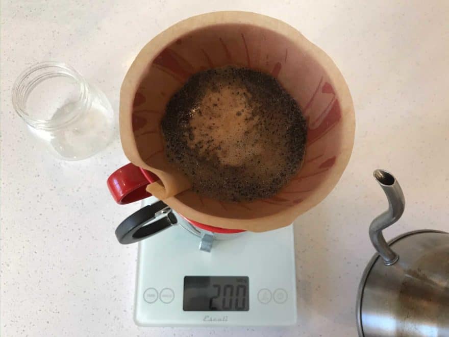 You can pause at 200 grams to let the extraction happen.