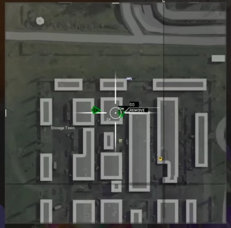 Screenshot of the minimap in Call of Duty: Warzone Verdansk.