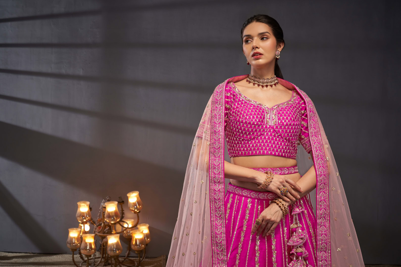 Embrace Timeless Beauty: The Pink Pure Silk Lehenga Choli Set of Your Dreams