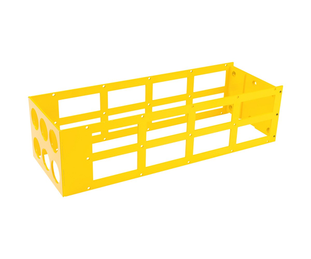 Casier Pièce jaune en tôle acier pliée