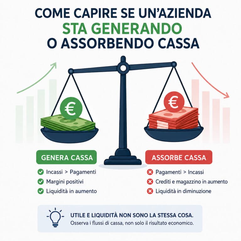 Come capire se un’azienda genera o assorbe cassa