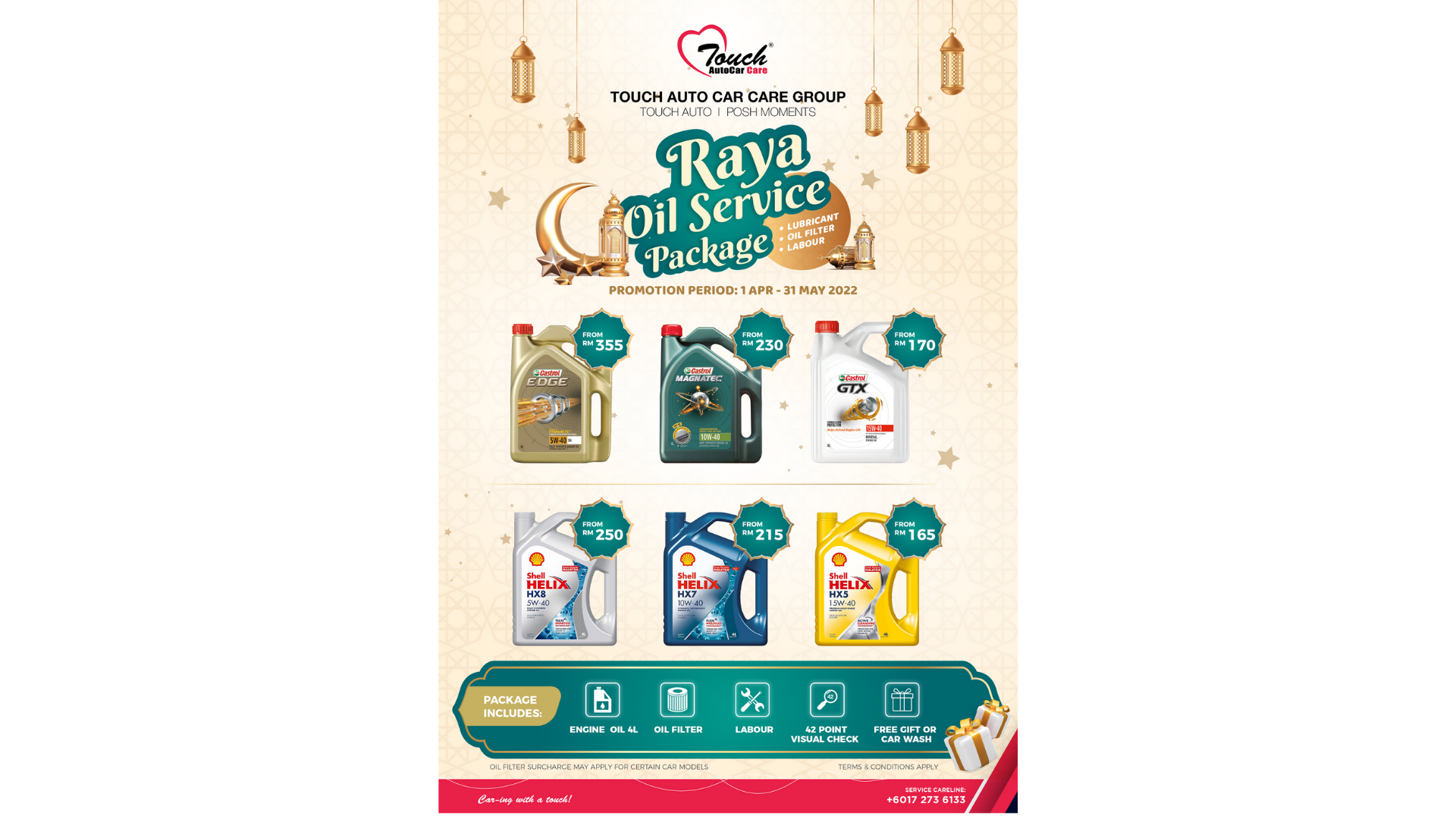 Raya Oil Service Package 2022