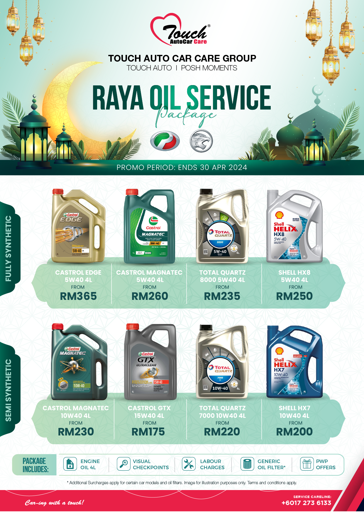 Raya Oil Service Package 2024