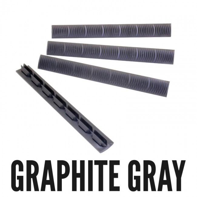 ERGO KEYMOD 7-SLOT WEDGELOK® RAIL COVERS – 4 PACK - GRAPHITE GREY