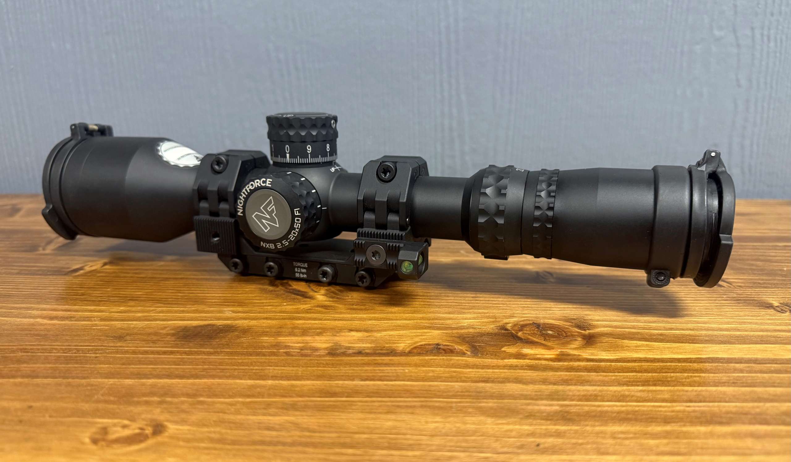 Nightforce NX8 2.5-20x50mm, Black, Mil-C Riflescope with American Rifle Company M-Brace Scope Mount