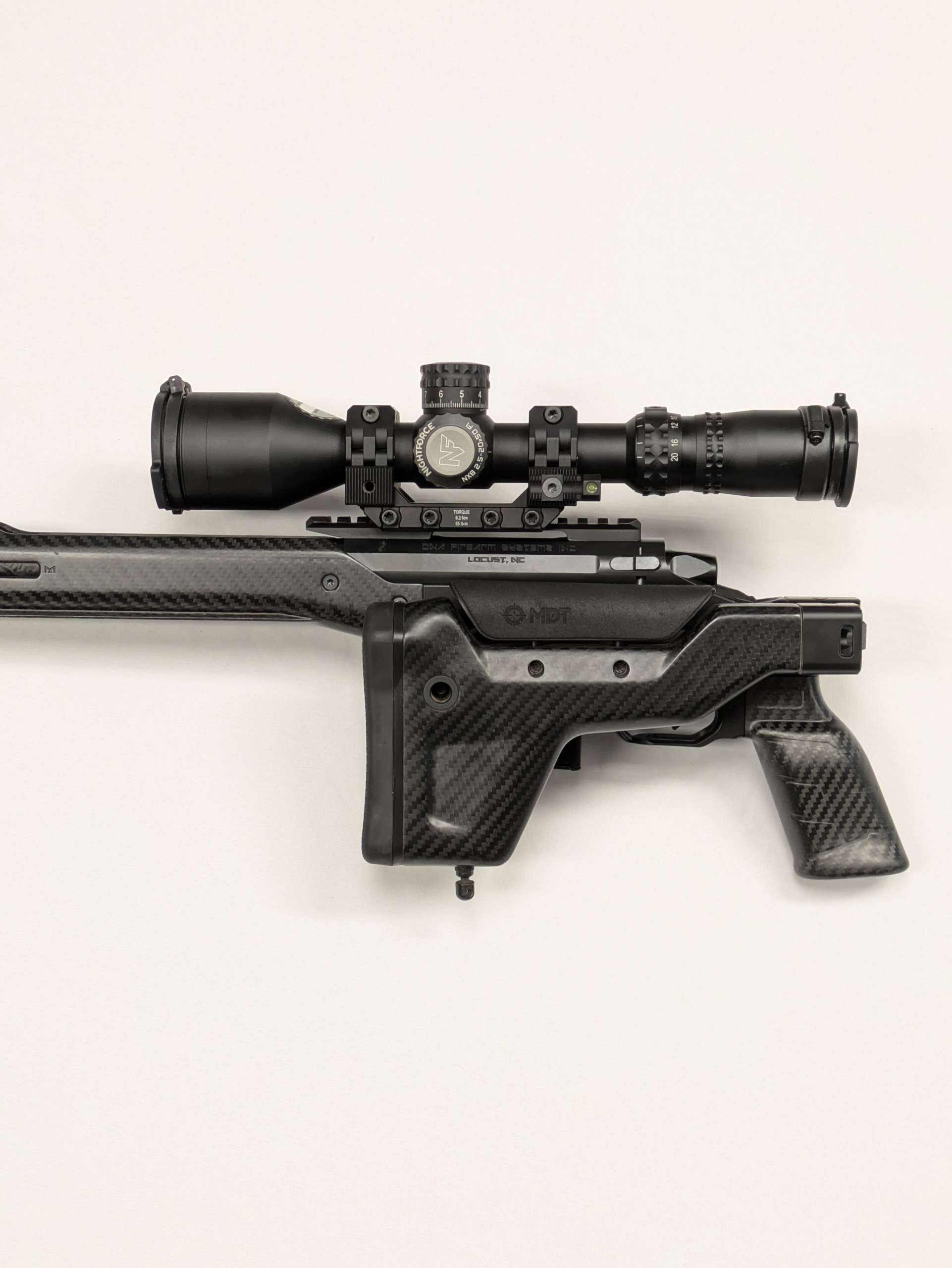 Nightforce NX8 2.5-20x50mm, Black, Mil-C Riflescope with American Rifle Company M-Brace Scope Mount - Image 3