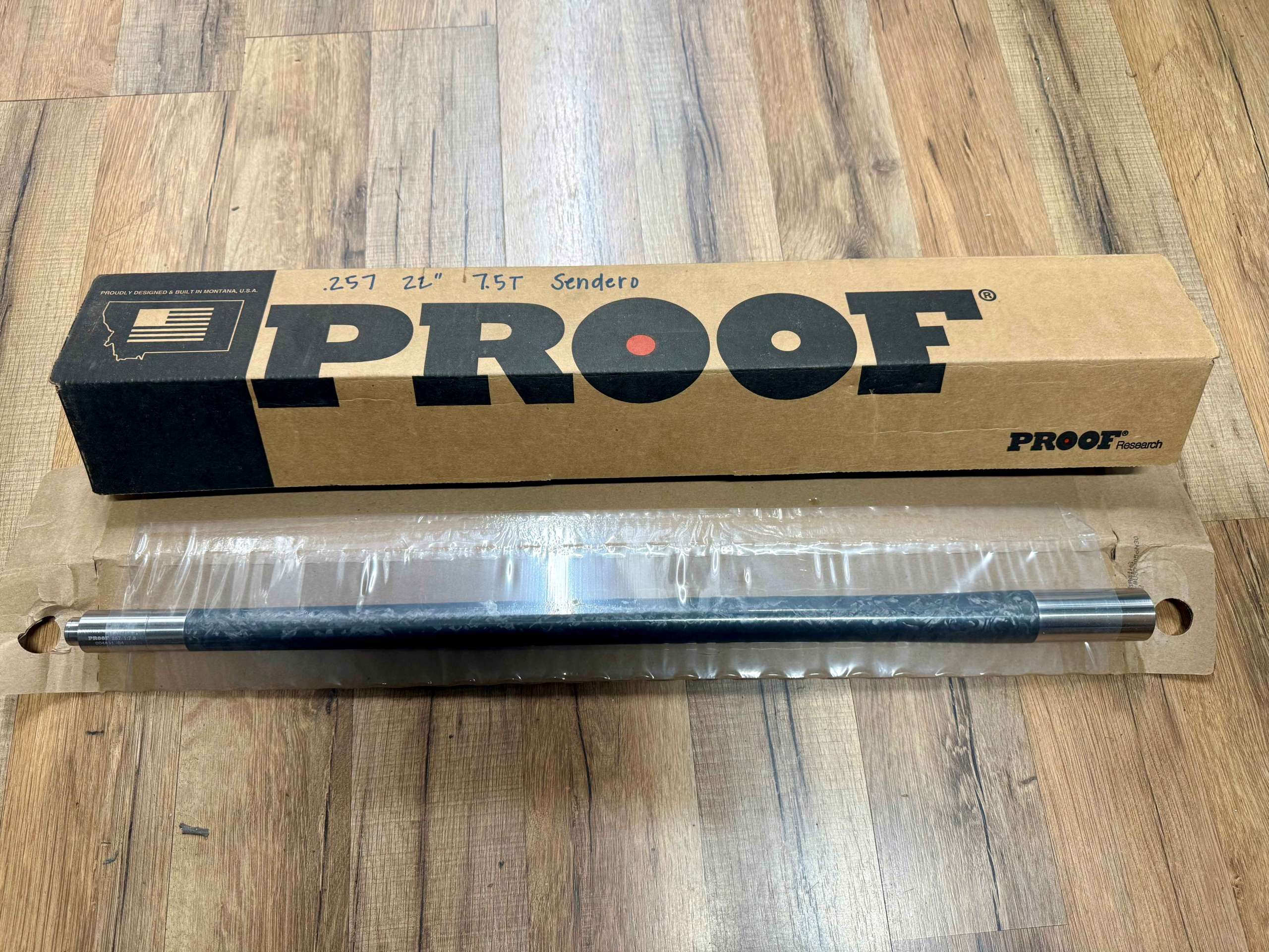 Proof Research Carbon Fiber Barrel Blank, .257, 22", 1:7.5 Twist, Sendero Contour