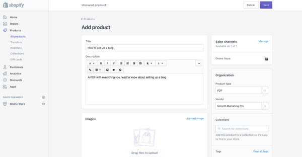 shopify review and setup step 4